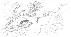 Jungle Book sketch - Bagheera & Mowgli - S